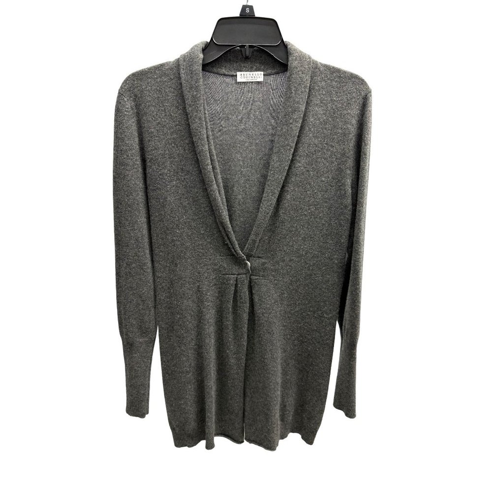 Brunello Cucinelli 100% Cashmere Snap Button-Front Cardigan Sweater Large